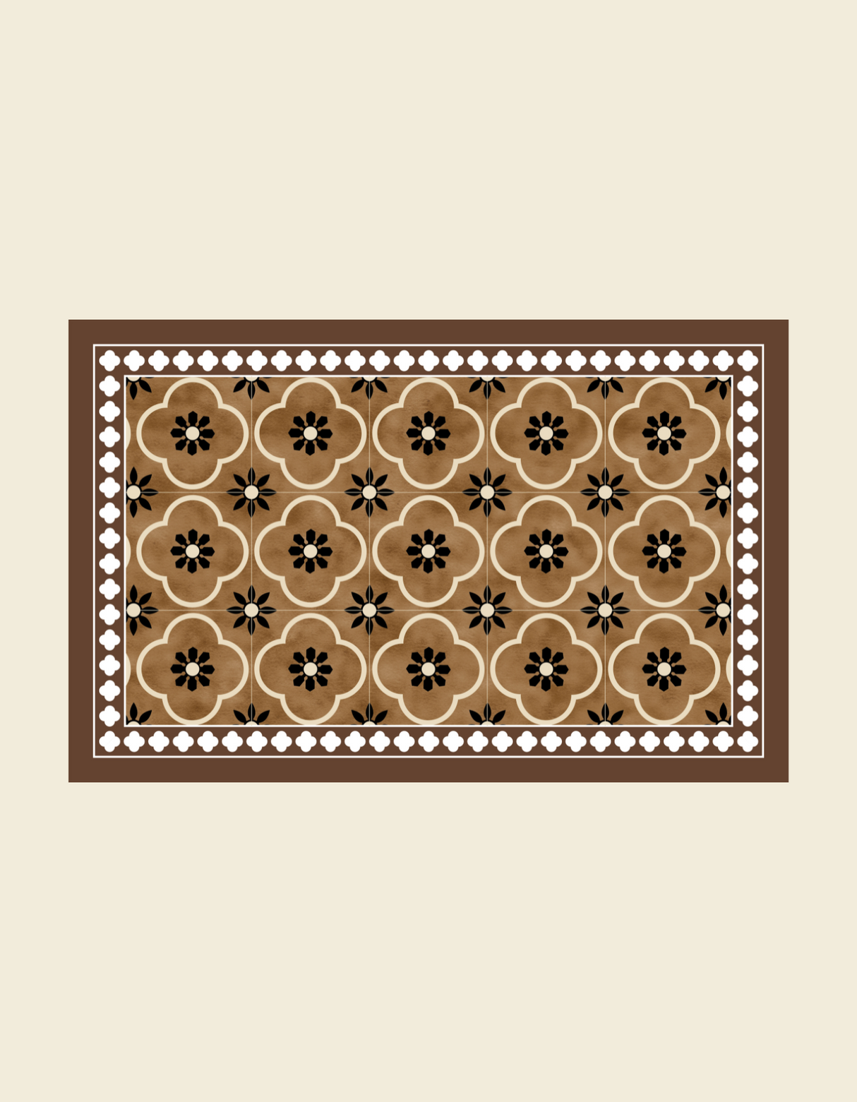 Classic Quatrefoil Kitchen Mat