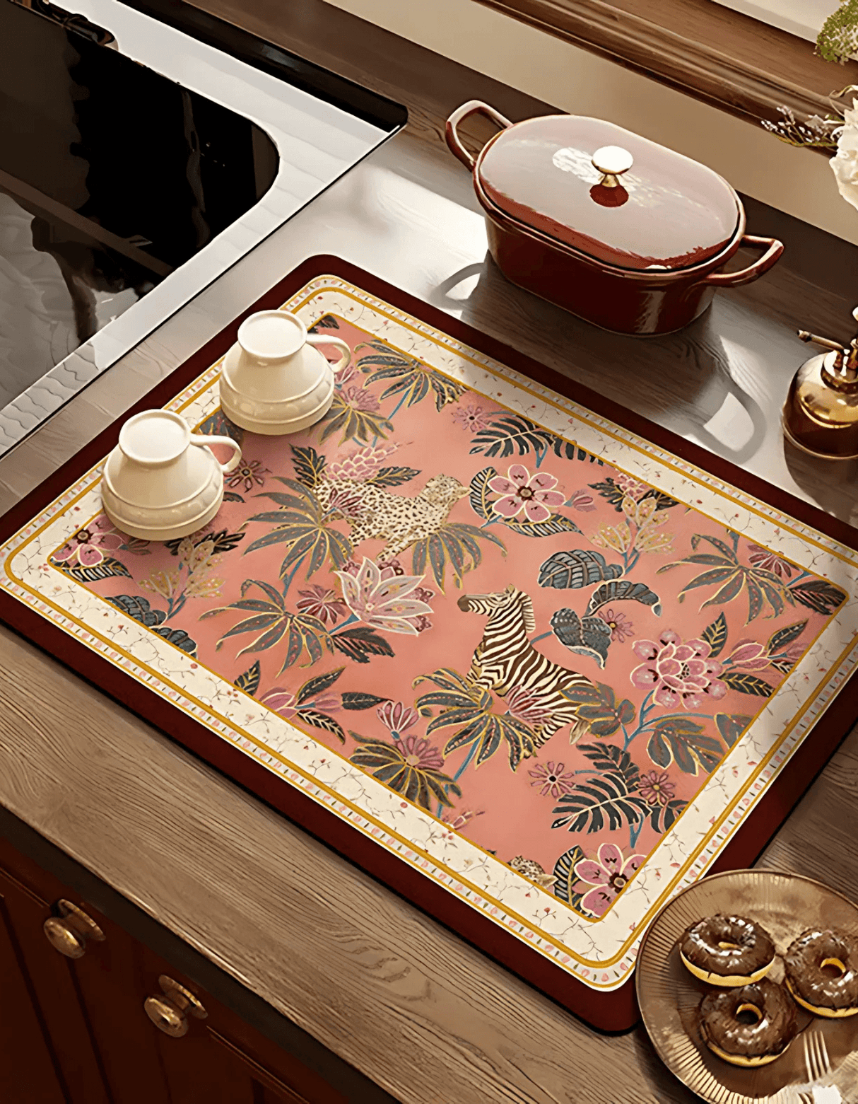 Safari Blossom Dish Drying Mat