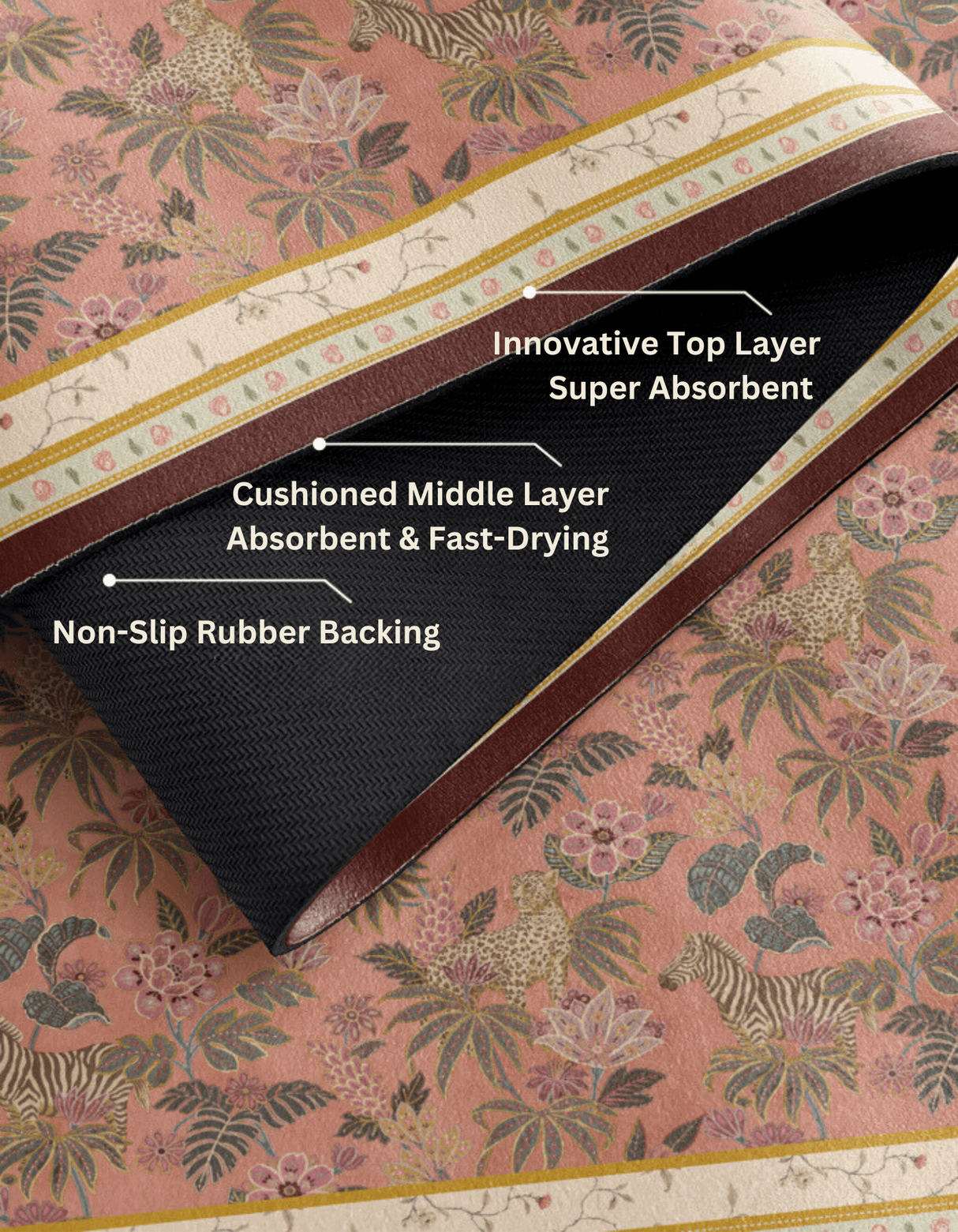 Safari Blossom Dish Drying Mat