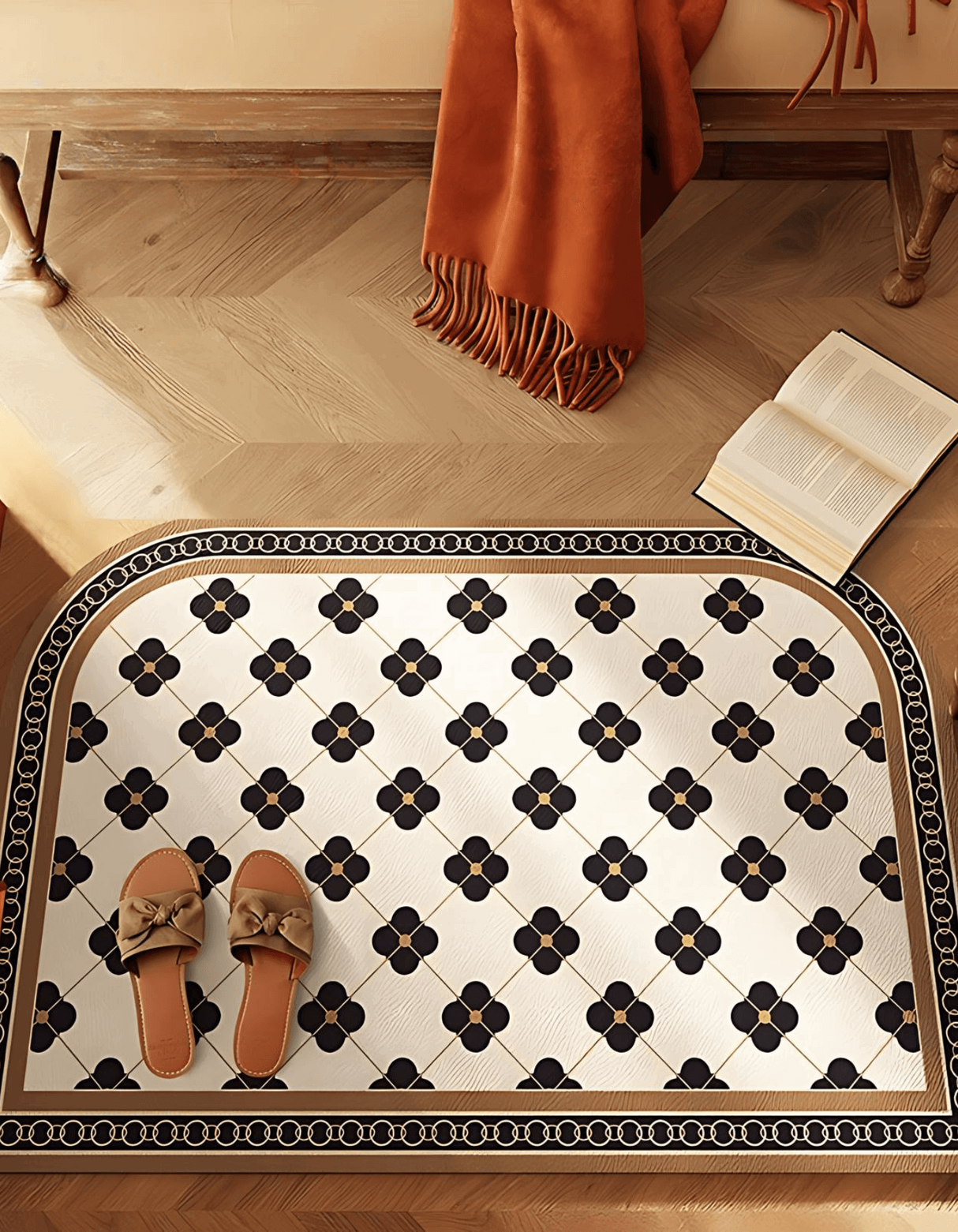 French retro pattern Door Mat