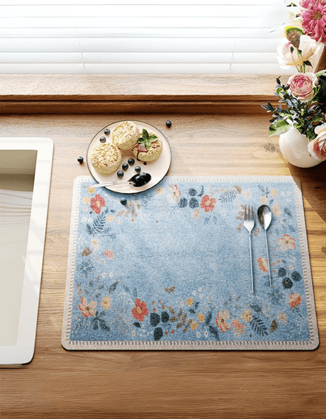 Blue Meadow Dish Drying Mat