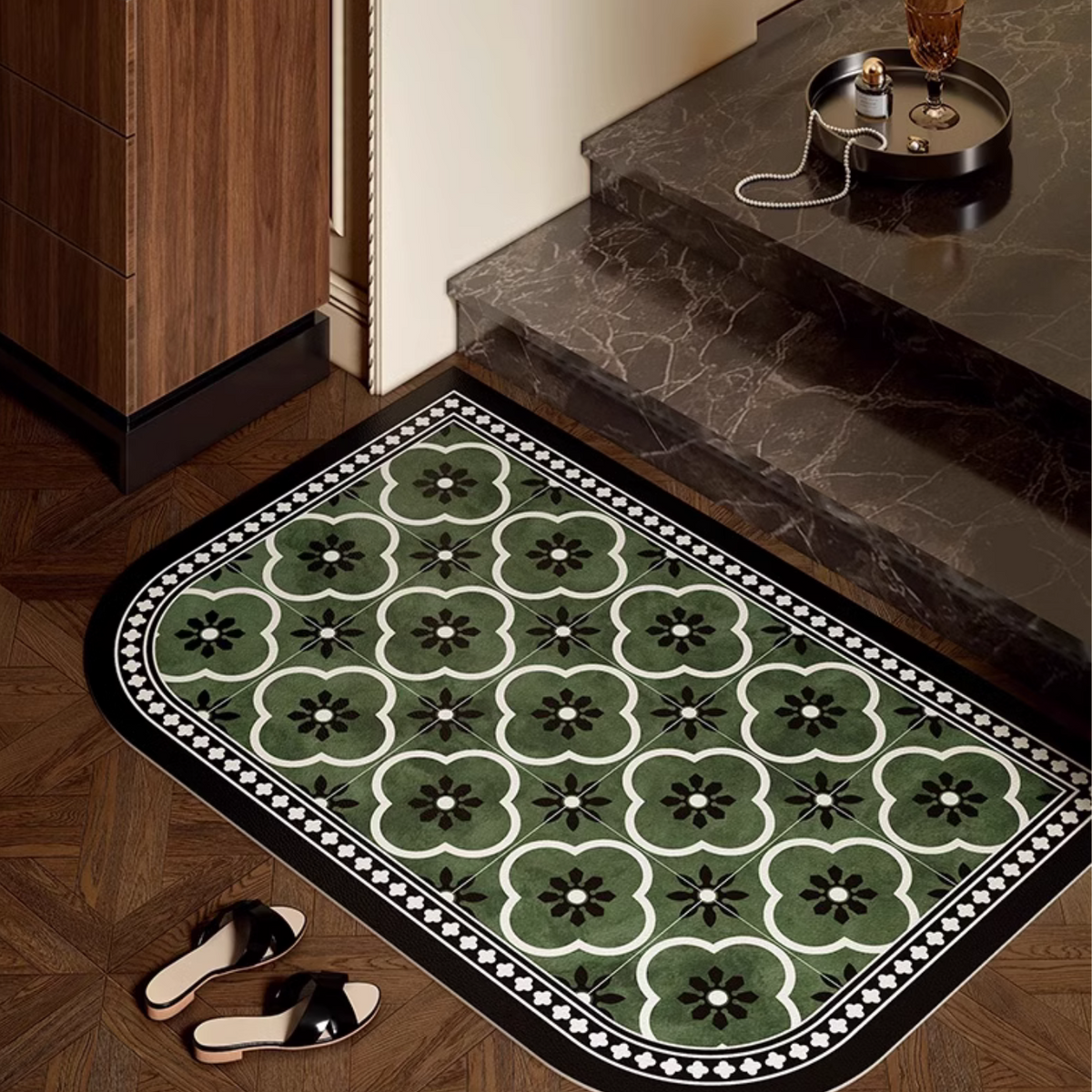 Versailles Tile Door Mat | Waterproof French-Style Entryway Mat