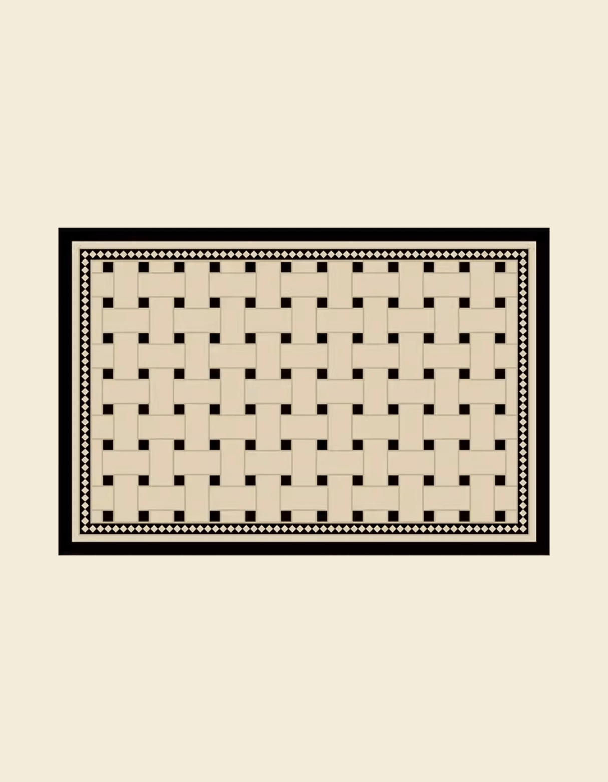 Checkerboard Door Mat. It is waterproof, non-slip, stain-repellent, durable and arched-shaped, making it an excellent indoor entrance welcome doormat.