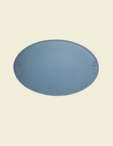 UnRoll Oval Retro Vegan Leather Place Mat - Blue