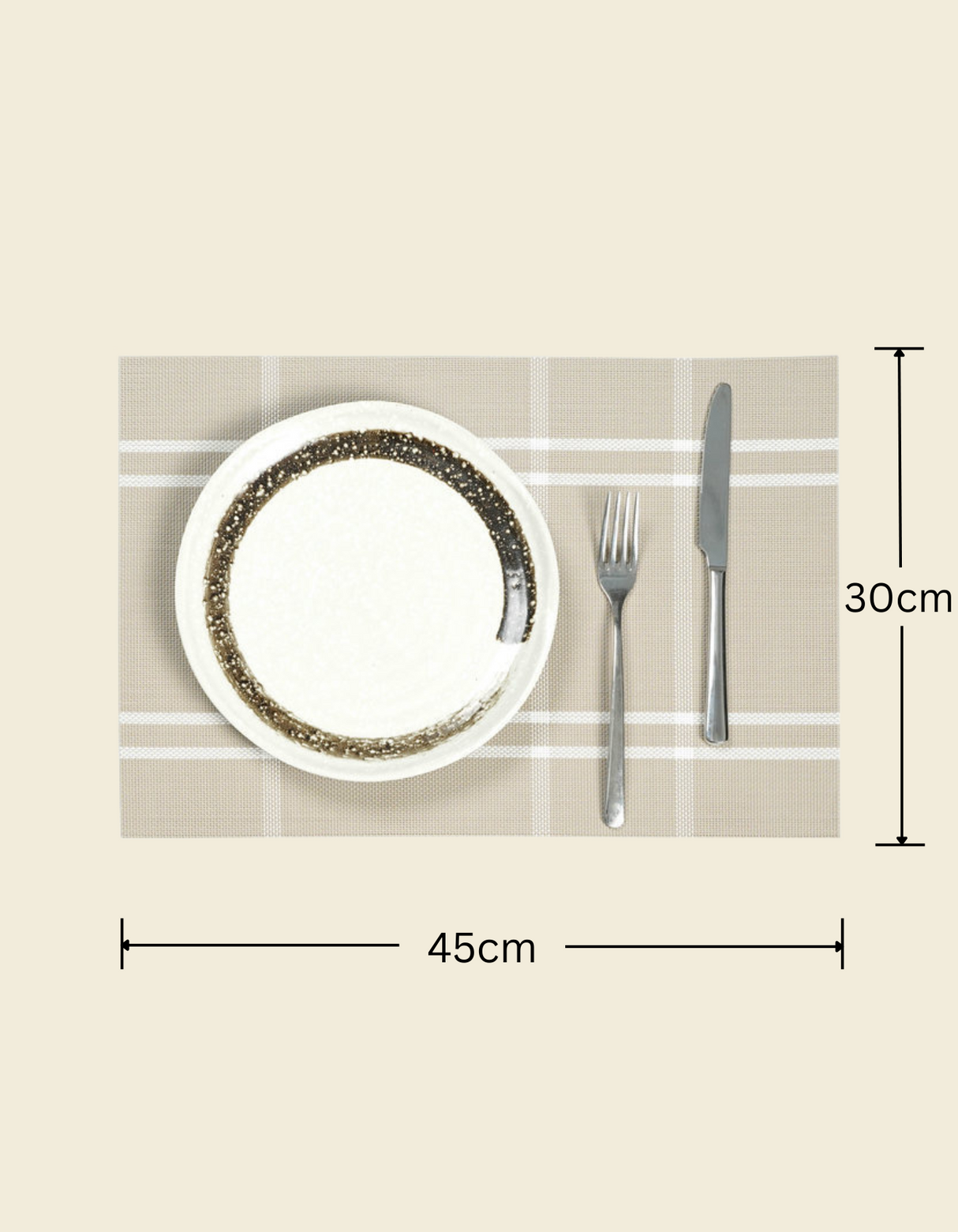 UnRoll Stylish PVC Place Mat - Beige