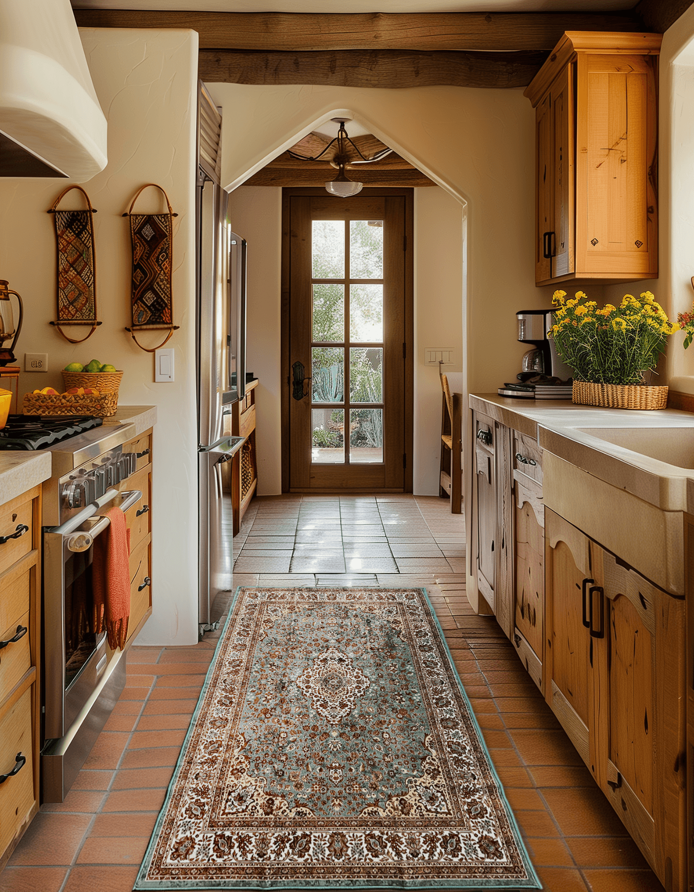 Wool Kitchen Rugs Faux Wool Non-Slip Washable Low-Pile Carpet - Fluffy and Ultra Thin ...