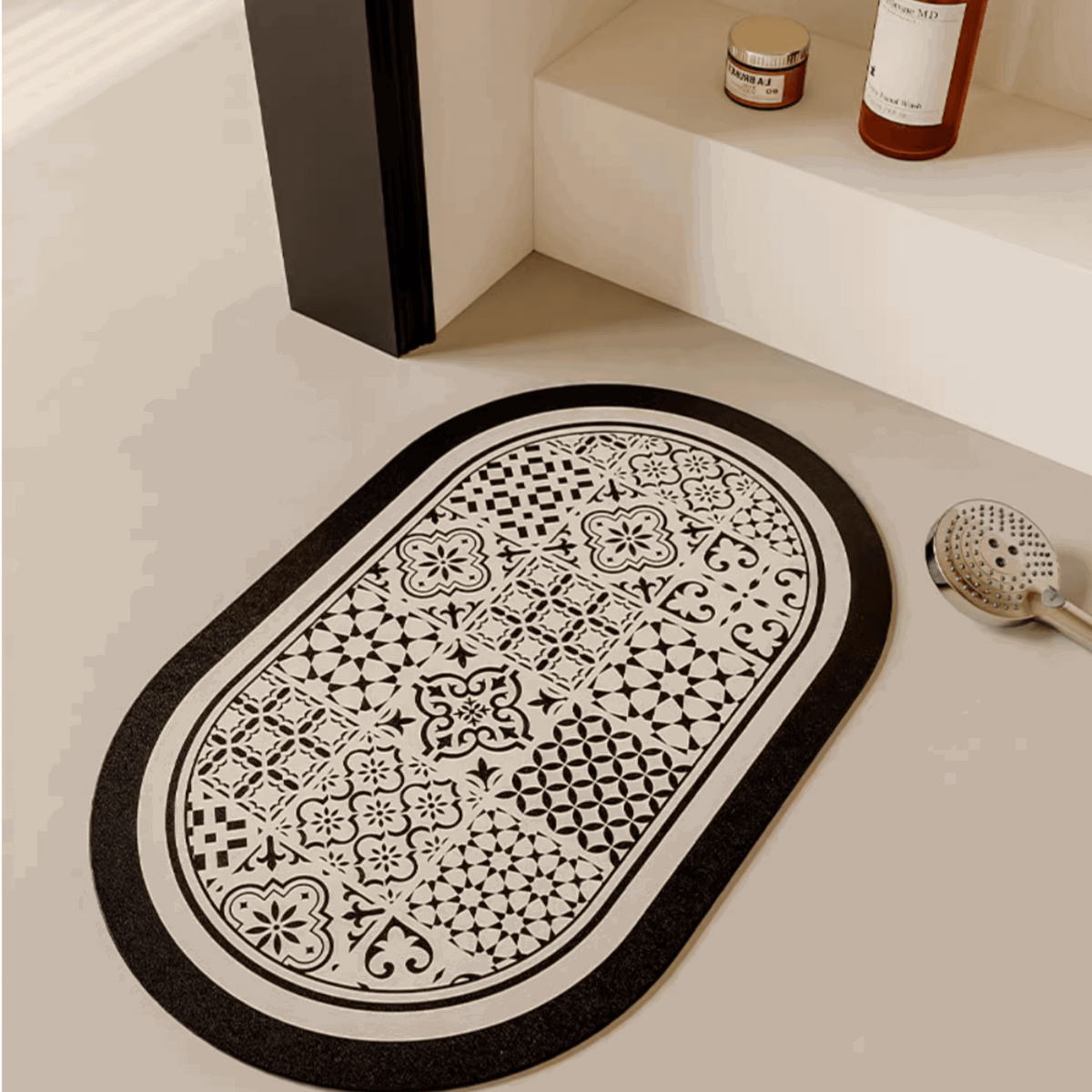 Classic Patchwork Bath Mat | Stylish Tile Design & Practical | 20*31 ...