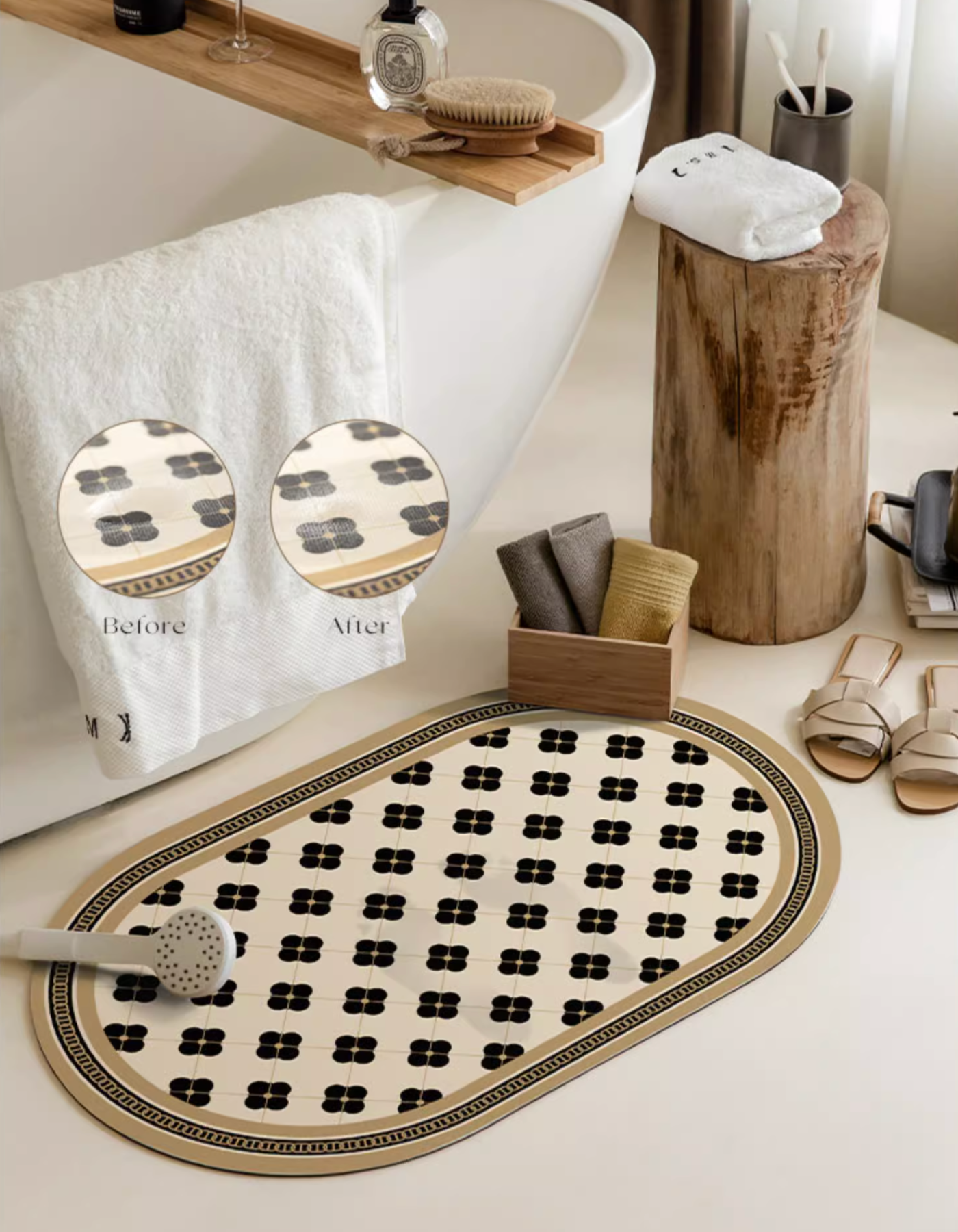 Non best sale slip bath