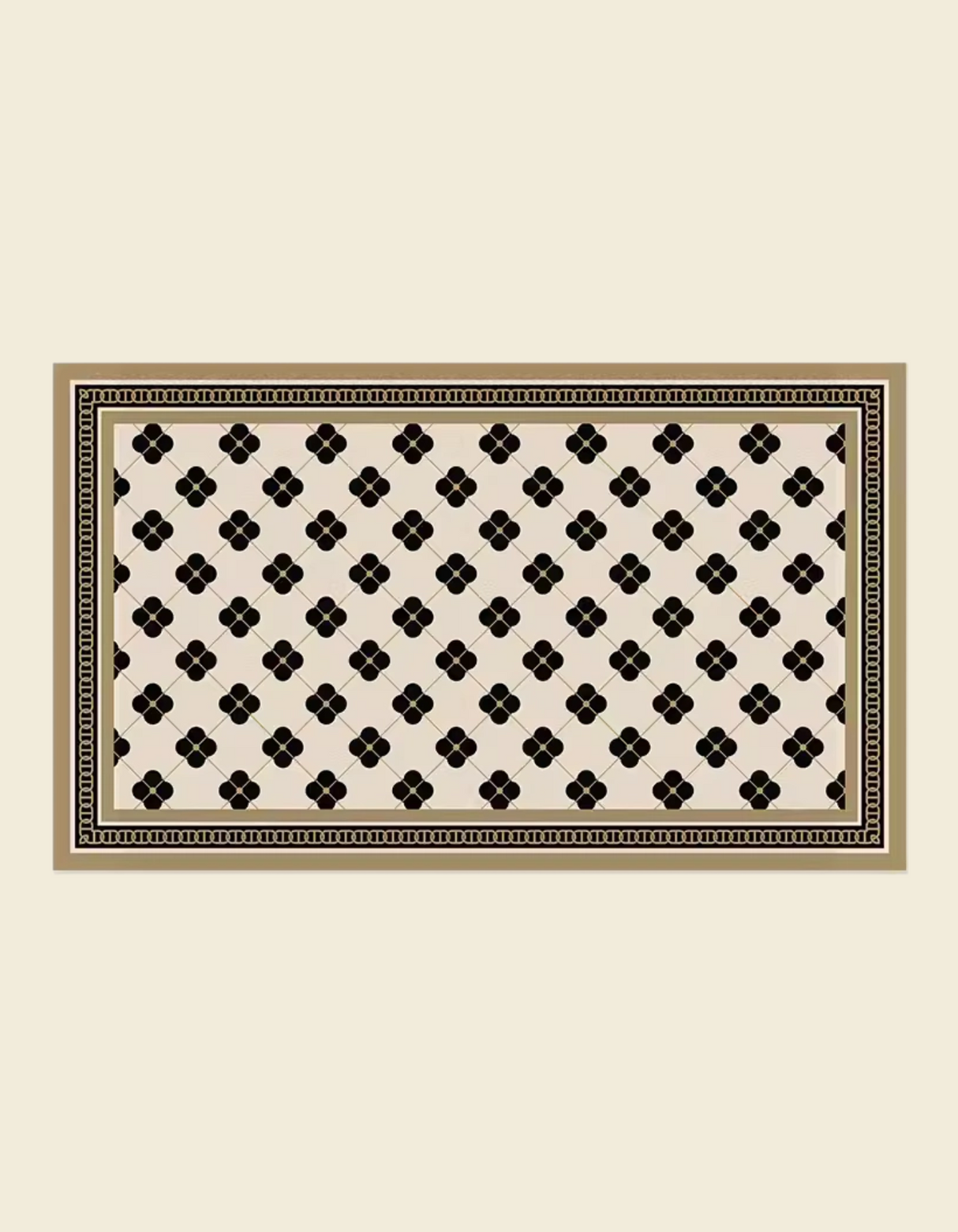 The Parisienne Kitchen Mat adds elegant French-inspired style to your kitchen. It's anti-slip, cushioned, and easy to maintain, perfect for your busy kitchen space! 